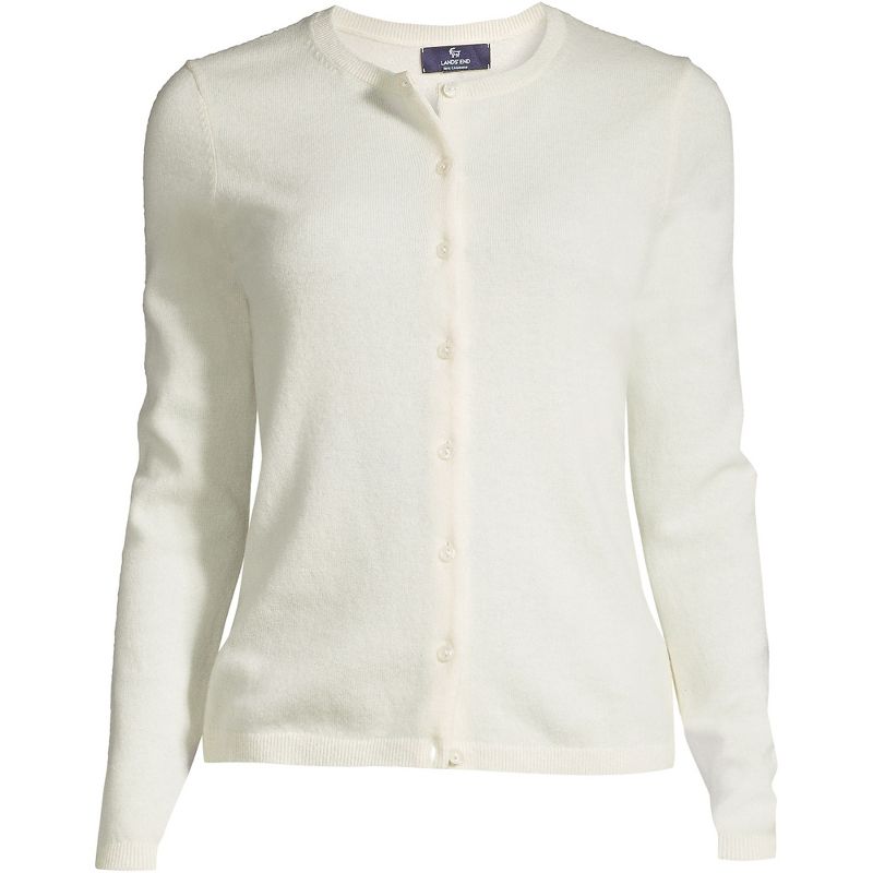 Lands' End Women's Tall Classic Cashmere Cardigan Sweater, 3 of 6