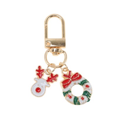 Unique Bargains Christmas Keychain Lobster Clasp Keychain Zinc Alloy 2.24" 1 Pc