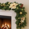 MOEPISY 6FT Christmas Garlands with Lights Artificial Flower Garlands - 2 of 4