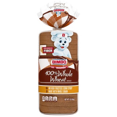 Bimbo 100% Whole Wheat Bread - 16oz