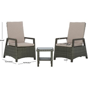 Herman Recliner 3 Pc Set - Indoor/Outdoor - PAT7540 - Safavieh - 1 of 4