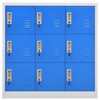 VidaXL Locker Cabinet Light Gray and Blue 35.4 in.x17.7 in.x36.4 in. Steel - 2 of 4
