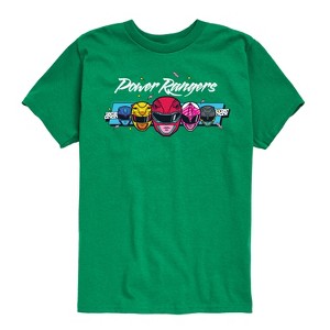 Boys' - Power Rangers - Character Heads Short Sleeve Graphic T-Shirt - 1 of 3
