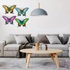 4pcs Hanging Butterflies Wall Sculpture,Multipurpose Colorful Wall Decor For Garden Yard Decoration - image 2 of 4