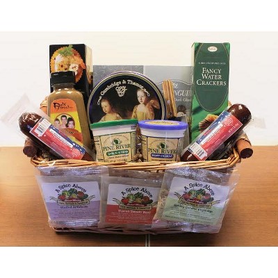 Northlight 11pc Party Gourmet Sausage and Cheese Gift Basket