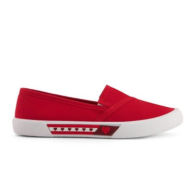 Обувь Andrea Canvas Flats For Women, Hearts 76399, Red, 8 — фото 4