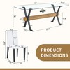 11-Piece Dining Set with Glass Table and 10 Armless Chairs - 4 of 4