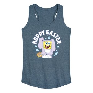 Women's - SpongeBob Squarepants - Hoppy Easter Graphic Racerback Tank - 1 of 4