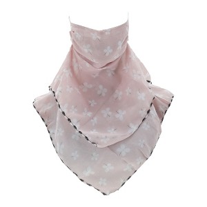 Unique Bargains Floral Print Triangle Earloop Neck Gaiter 1 Pc - 1 of 2