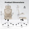 SEVOBAL Task and Office Chairs, Office Chair with Footrest, Office Desk Chair with Headrest, High Back Chair, Beige, 24.8"*24.8"*49.2" - 2 of 4