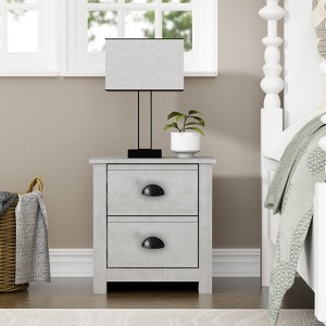 Galano Geodarno 2-Drawer Nightstand with Storage – Dusty Grey Oak - 1 of 4
