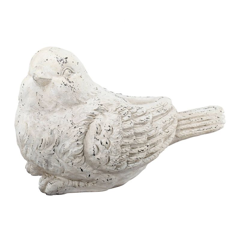 A&#38;B Home Outdoor Decor Large Sitting Bird Figurine &#8211; White, 1 of 6