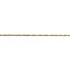 Black Bow Jewelry 1.3mm 14k Yellow Gold Diamond Cut Singapore Chain Necklace - 3 of 4