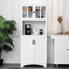 NicBex 70 Inch Tall Kitchen Pantry Storage Cabinet with 4 Doors and Microwave Space for Dining Room,Bathroom,Kitchen,White - 2 of 4