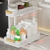 Under Sink Organizer, 2 Packs 2 Tier Under Sink Organizers and Storage, Slide Out Pull Out Cabinet Organizer Shelf - 2 of 4