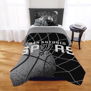 Sweet Home Collection NBA San Antonio Spurs Comforter & Pillow Sham Set - 1 of 3
