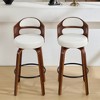 Beautyolove Faux Leather Upholstered Swivel Bentwood Bar Counter Stools - 4 of 4