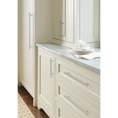 Brushed Nickel 6-5/16" Bar Cabinet Pull with Mounting Hardware