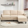 Upholstered L-Shaped Sectional Sofa with Storage Ottoman, Built-in USB Charging Port, Dual Cup Holders, Armrest Storage Compartments - 2 of 4