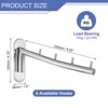 Unique Bargains Stainless Steel Sturdy Wall Mount Foldable Clothes Hanger - 2 of 3