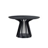 Oversart (1 Table+4 Chairs)Modern Dining Table Set of 5 pcs,Wooden Dining Table and Upholstered Chairs for Living Room Black - 4 of 4