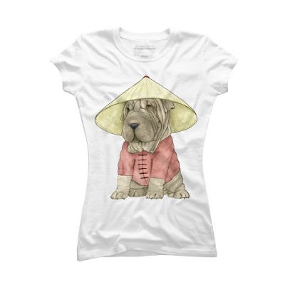 Junior's Design By Humans Shar pei By Barruf T-Shirt