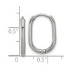Chisel Stainless Steel Polished Elongated 2mm Hinged Hoop Earrings - 4 of 4