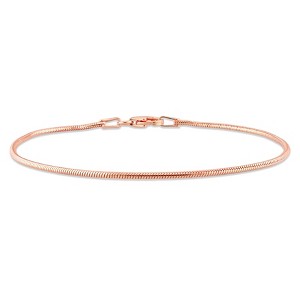 EVERLY JEWELRY |1.2mm Snake Chain Bracelet in Silver - Multiple Metal Color Options - 1 of 4