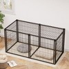 63" Dog Crate Dog Kennel for Small Medium Dogs, Puppy Playpen with Top, Indoor Pet Cage for Home Training, Black - Nertpow - 3 of 4