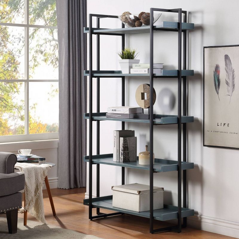 Kellare 5 Shelf Contemporary Bookcase - HOMES: Inside + Out, 3 of 6
