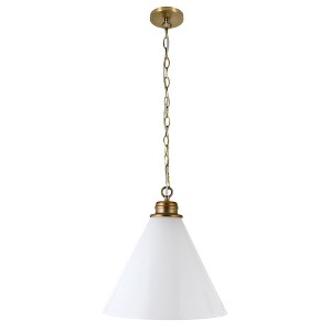 Hudson and Canal 15.88" Wide Pendant with Glass Shade - 1 of 4