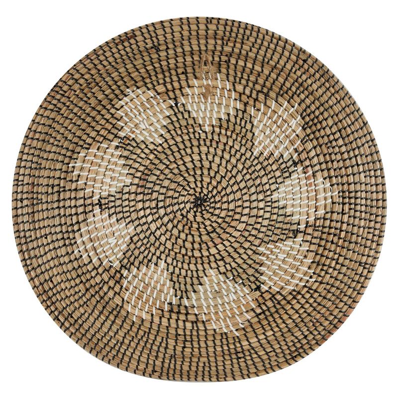 Seagrass Plate Handmade Basket Wall Decor Set of 3 Brown - Olivia & May, 4 of 9