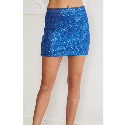 Women's Wo's The Lake Sequin Mini Skirt - Cason Couture