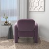 SEYNAR Mid-Century Modern Velvet Upholstered Accent Chair for Living Room,Purple,28.3''W*30.1''D*28.1''H - 4 of 4