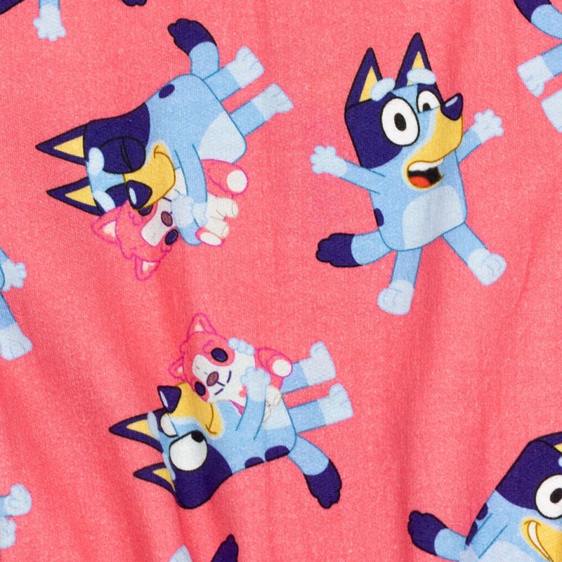 Bluey Bingo Polly Puppy French Terry Sleeveless Romper Infant to Big Kid, 3 of 9