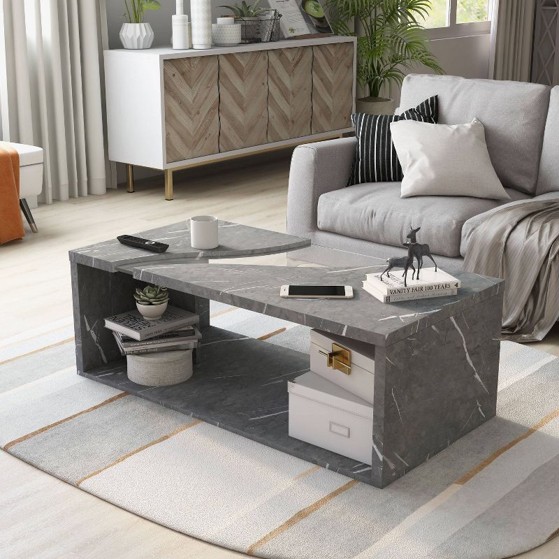Gustave Storage Coffee Table Marble/Gray - HOMES: Inside + Out, 3 of 11