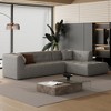 Whisen Modern Minimalist L-Shaped Upholstered Sofa Sectional Sofas - image 3 of 4