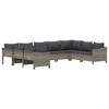 vidaXL Patio Furniture Set Garden Sofa Set with Cushions Gray Poly Rattan - 3 of 4
