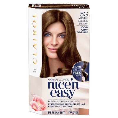 Clairol Nice'n Easy Permanent Hair Color - 5G Medium Golden Brown - 1 kit