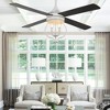 Bella Depot 52" Farmhouse Brown Wood Ceiling Fan 6-Speed Reversible Blades with Remote Control and Light Kit(Bulbs not Included) - 4 of 4