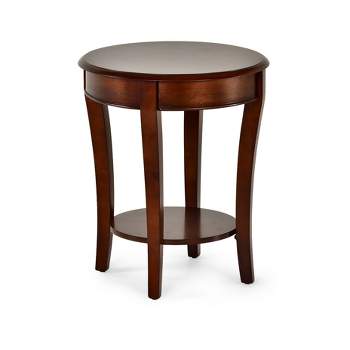 Troy Oval End Table Brown Cherry - Steve Silver Co.