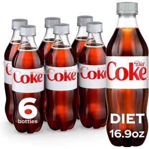 Diet Coke Soda - 6pk/16.9 fl oz Bottles - 1 of 4