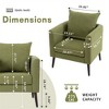 COWLOWN Modern Accent Chair, Upholstered Armchair with Pillow, Wooden Legs, Reading Chair for Living Room, Bedroom & Reception - 2 of 4