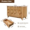 6 Drawer Dresser for Bedroom, 54" Wide Modern Chest of Drawers with Faux Marble Top, Wooden Drawer Organizer, Dresser TV Stand - 3 of 4