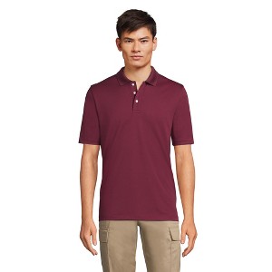 Lands' End Men's Short Sleeve Solid Active Polo Shirt - 1 of 4