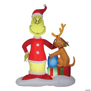 Gemmy 72" Blow Up Inflatable Dr. Seuss™ The Grinch & Max with Presents Outdoor Yard Decoration - 1 of 1