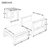 DSVIMOY 3PCS Outdoor Lounge Set with Chair & Ottoman, Perfect for Patios, Balconies, and Gardens, Natural&Grey, 17.7"*15"*16.9" - 3 of 4