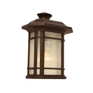 Chloe Lighting Franks Transitional 1 Light Rubbed Bronze Outdoor Wall Sconce 12" Height - 1 of 4