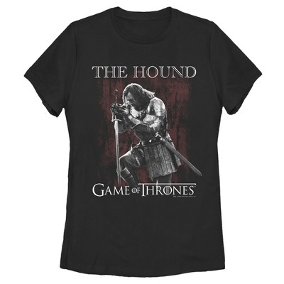 Women's Game Of Thrones The Hound Clegane T-shirt - Black - Medium : Target