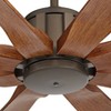 60" Possini Euro Design Defender Industrial Rustic Indoor Outdoor Ceiling Fan with Remote Control Oil Rubbed Bronze Koa Damp Rated for Patio Exterior - 3 of 4